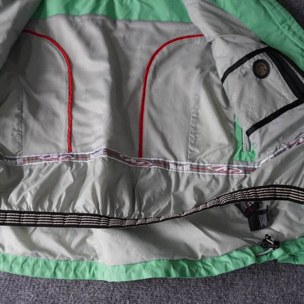Marker Gore-Tex Hooded Ski Jacket Women's Size‎ 8 Waterproof Windproof Green